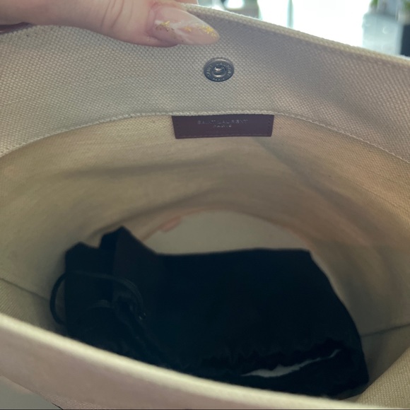 SAINT LAURENT RIVE GAUCHE BUCKET BAG IN LINEN - Picture 11 of 12